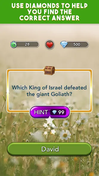 Daily Bible Trivia Bible Games — Взломанная версия (Все подсказки и без рекламы) — скриншот 4