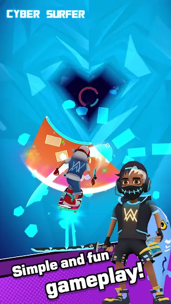 Cyber Surfer MOD APK на Android — Много денег и без рекламы — скриншот 3