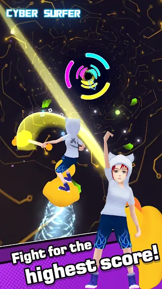 Cyber Surfer MOD APK на Android — Много денег и без рекламы — скриншот 4