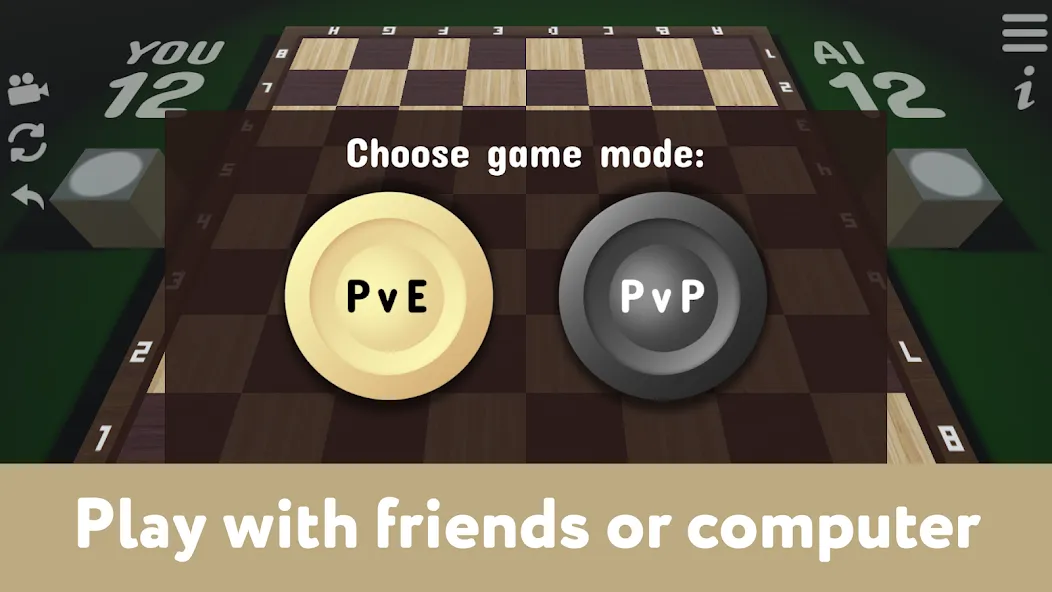 Checkers for two - Draughts — Взломанная версия (Все доски и скины разблокированы) — скриншот 2