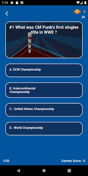 Взломанная World Wrestling Trivia на Андроид — Все разблокировано — скриншот 4