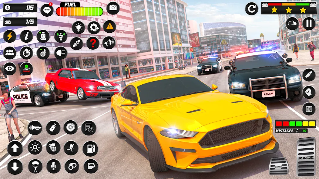 Police Car Chase Car Games — Мод: Много денег — скриншот 2 Police Car Chase Car Games — Мод: Много денег — скриншот 2