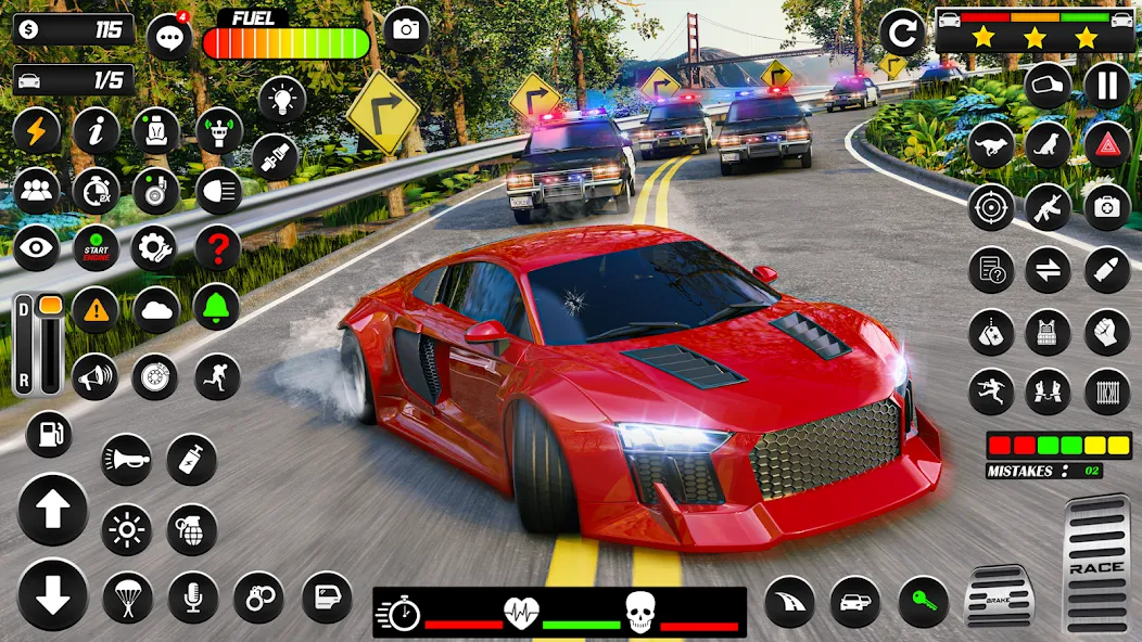 Police Car Chase Car Games — Мод: Много денег — скриншот 4 Police Car Chase Car Games — Мод: Много денег — скриншот 4