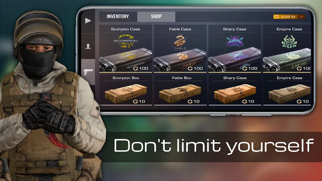 Скачать Case guns Simulator Standoff 2 — Последняя версия (Много денег) — скриншот 4