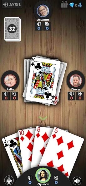 Pisti - Offline Card Games MOD — Все карты открыты на Андроид — скриншот 5
