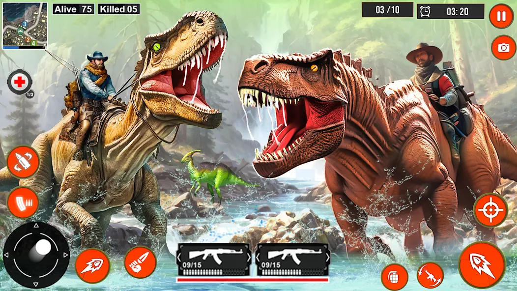Скачать Real Dino Hunter 3D Gun Games с модом — Много денег — скриншот 2 Скачать Real Dino Hunter 3D Gun Games с модом — Много денег — скриншот 2