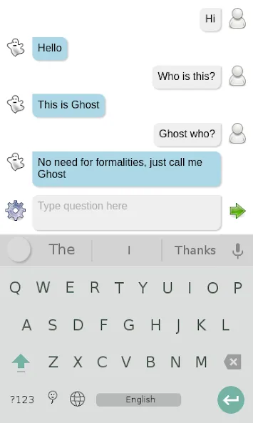 Ghost chat bot MOD APK на Android — Все ответы разблокированы — скриншот 1