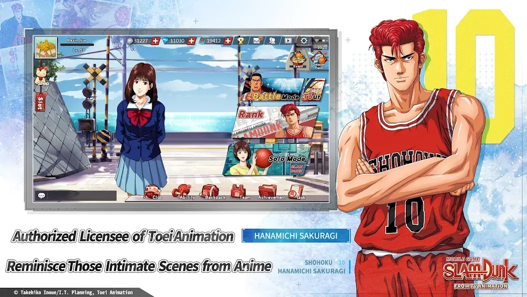 SLAM DUNK from TV Animation MOD APK на Android — Много денег и бесконечная выносливость — скриншот 1