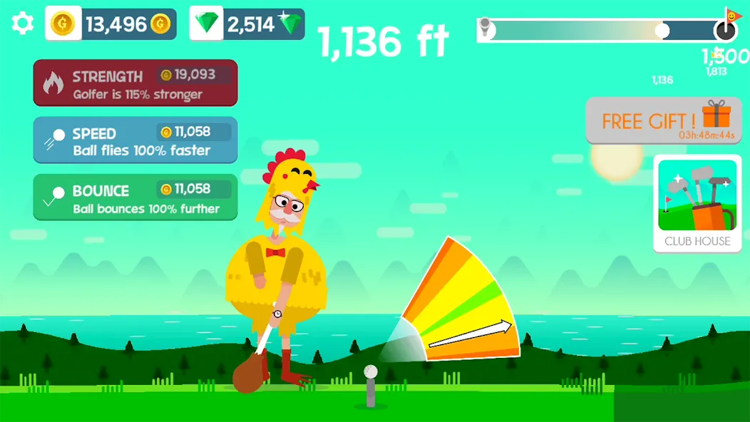 Взломанная Golf Orbit: Oneshot Golf Games на Андроид — Много денег — скриншот 4