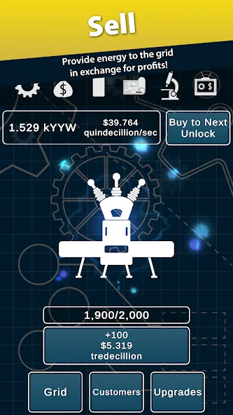 Idle Power MOD APK на Android — Много денег — скриншот 2