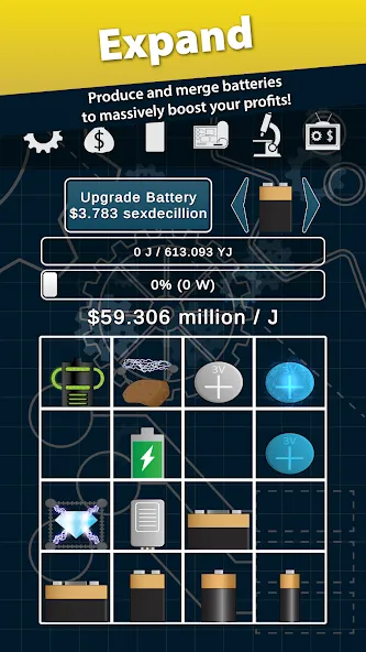 Idle Power MOD APK на Android — Много денег — скриншот 4