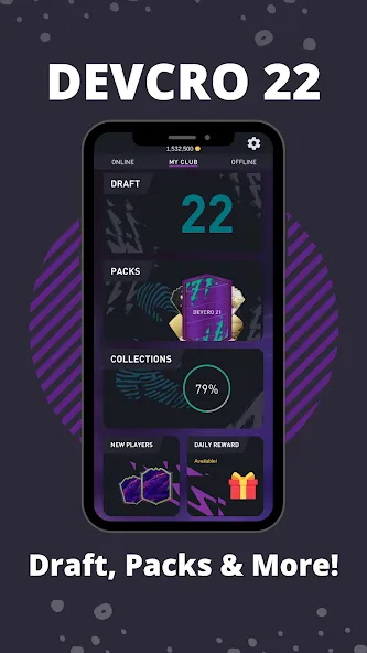 Скачать взлом DEVCRO 22 - Draft, Packs на Андроид — Много денег — скриншот 1