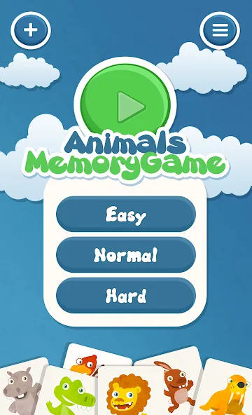 Animals memory game for kids на Андроид — Все уровни разблокированы — скриншот 1 Animals memory game for kids на Андроид — Все уровни разблокированы — скриншот 1