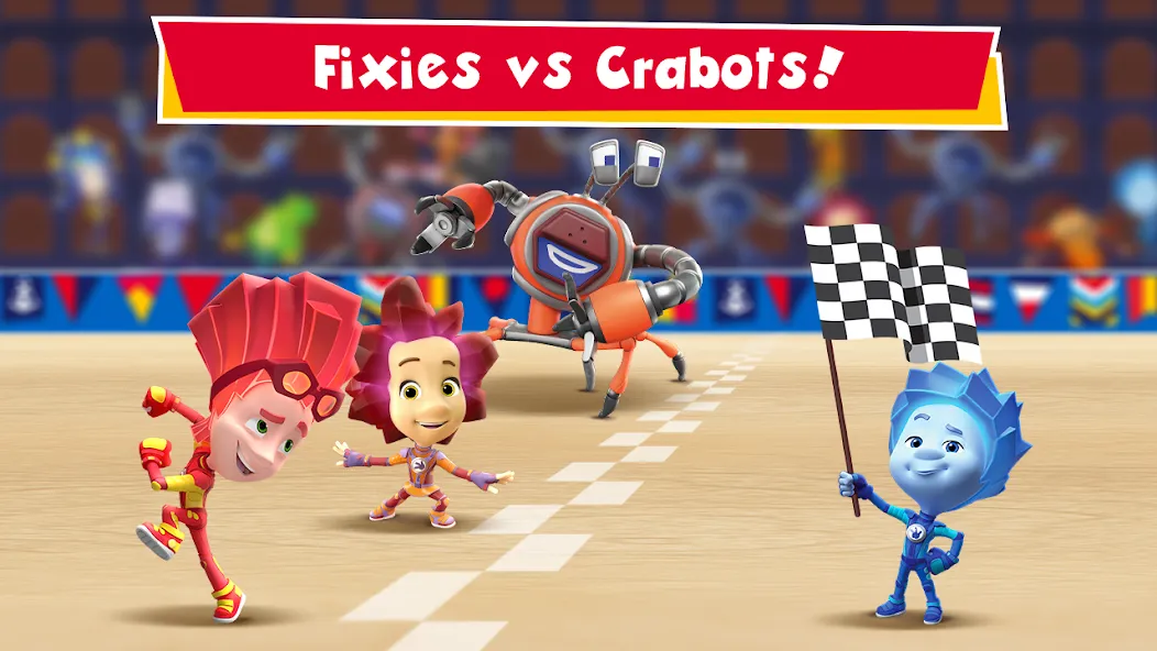 Fixies vs Crabots: Cool Game! (Мод Взлом на много денег и без рекламы) — скриншот 1