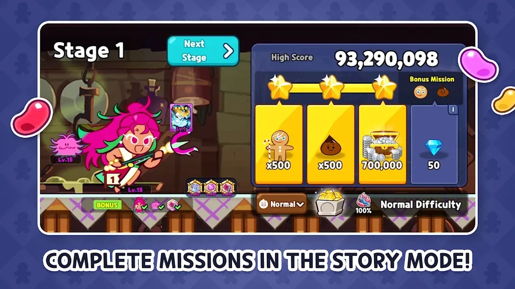 CookieRun: OvenBreak — Взломанная версия (Много кристаллов и денег) — скриншот 3 CookieRun: OvenBreak — Взломанная версия (Много кристаллов и денег) — скриншот 3