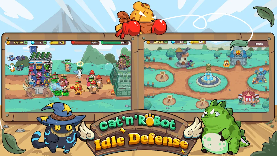 CatnRobot Idle TD: Battle Cat — Мод: Много денег — скриншот 2