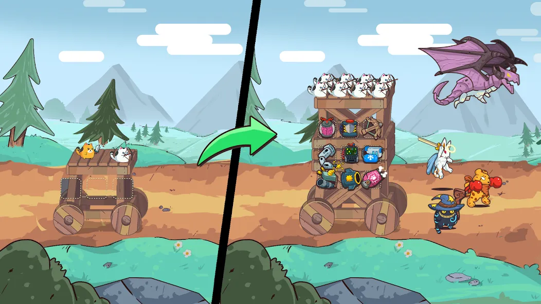 CatnRobot Idle TD: Battle Cat — Мод: Много денег — скриншот 4