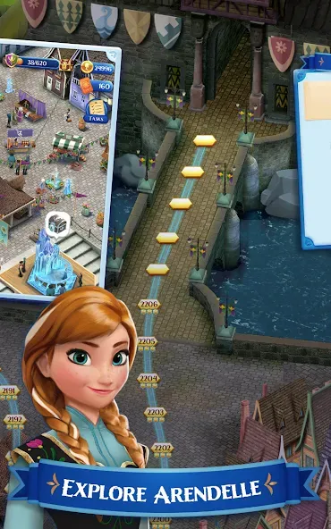 Скачать Disney Frozen Free Fall Games — Последняя версия (Много денег и жизней) — скриншот 4