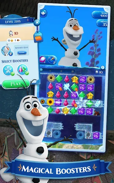 Скачать Disney Frozen Free Fall Games — Последняя версия (Много денег и жизней) — скриншот 5