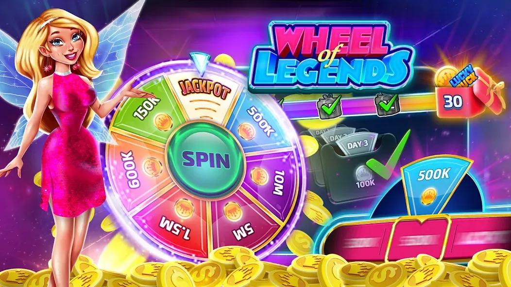 Скачать Best Casino Legends 777 Slots с модом — Много денег — скриншот 4