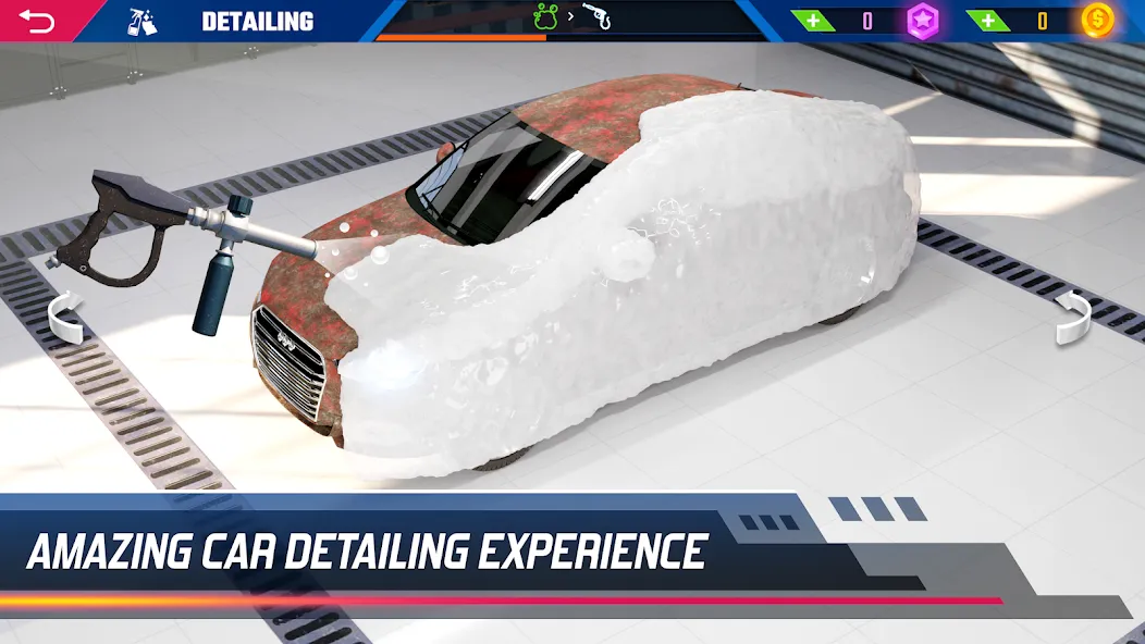 Car Detailing Simulator 2023 на Андроид — Мод Много денег — скриншот 1 Car Detailing Simulator 2023 на Андроид — Мод Много денег — скриншот 1