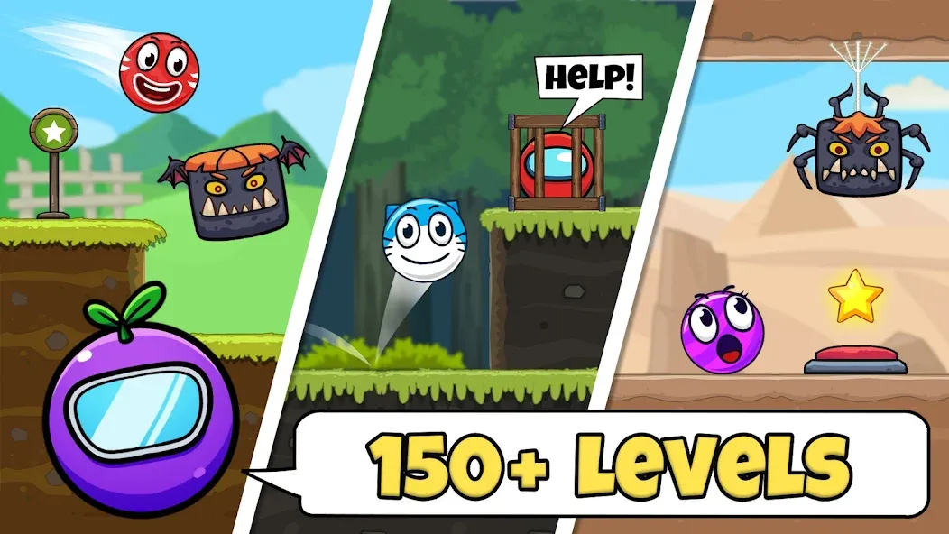 Скачать Red Ball Roller (Мод: Много денег) на Андроид — скриншот 2 Скачать Red Ball Roller (Мод: Много денег) на Андроид — скриншот 2