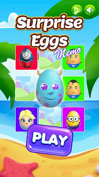 Surprise Eggs Memory — Взломанная версия (Все открыто) — скриншот 1