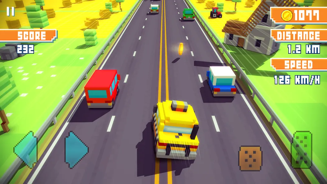 Скачать Blocky Highway: Traffic Racing на телефон — Много денег и без рекламы — скриншот 5