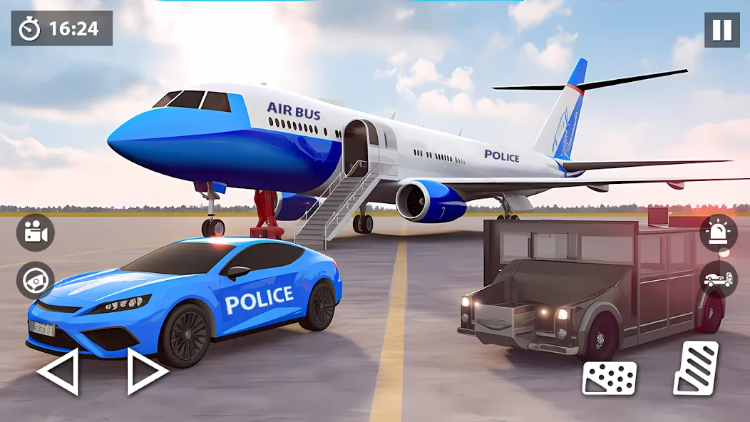 US Police Car Transporter Game MOD APK — Много денег — скриншот 2