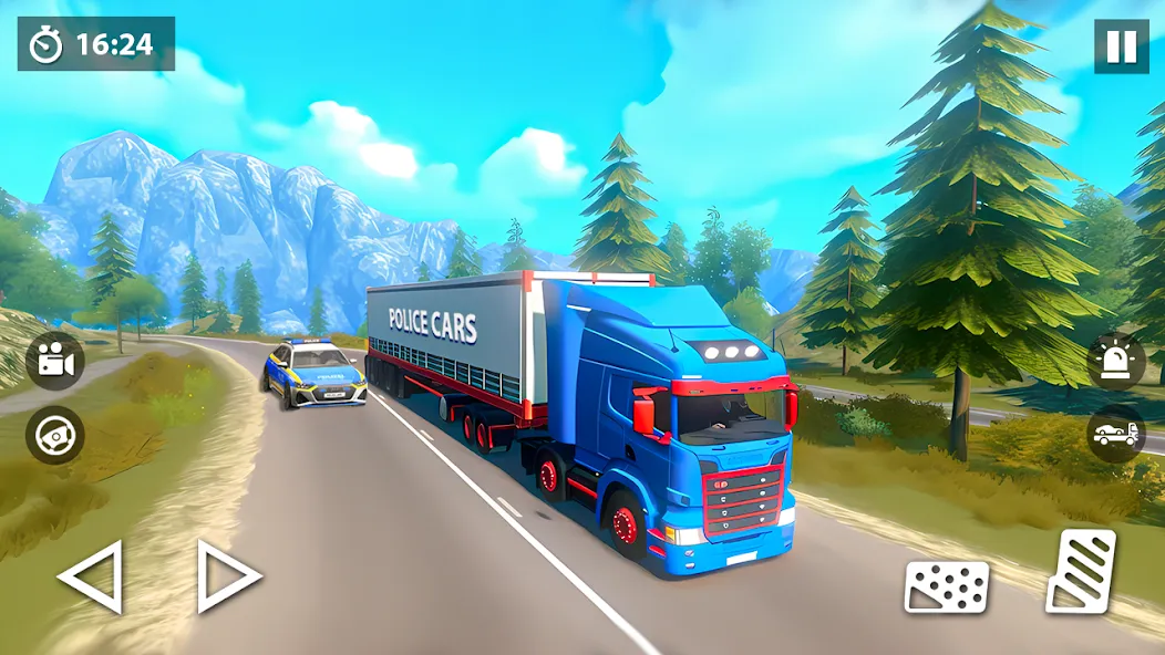 US Police Car Transporter Game MOD APK — Много денег — скриншот 4