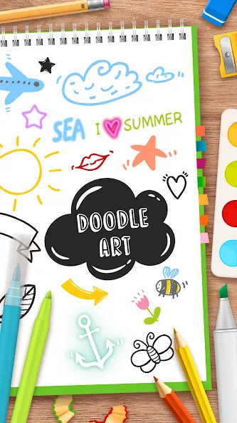 Draw Doodle - Kids drawing MOD APK на Android — Все открыто — скриншот 1