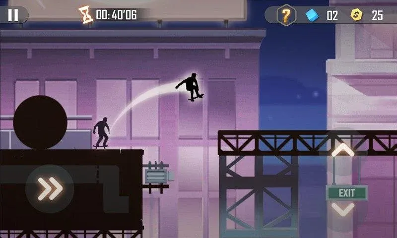 Скачать взлом Shadow Skate на Андроид — Много денег — скриншот 3