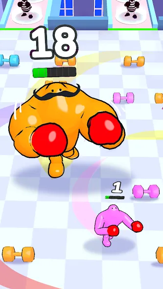 Скачать Punchy Race: Run & Fight Game (Мод: Много денег) на Андроид — скриншот 2