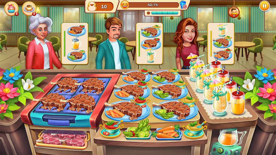 Скачать взломанную Food Cooking: Chef Restaurant — Много денег — скриншот 2