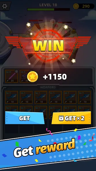 Merge Weapons：Air Island TD на Андроид — Мод Много денег — скриншот 5