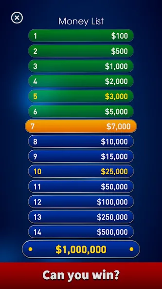 Скачать Millionaire 2024 Trivia Quiz на Андроид — Бесконечные подсказки — скриншот 4 Скачать Millionaire 2024 Trivia Quiz на Андроид — Бесконечные подсказки — скриншот 4