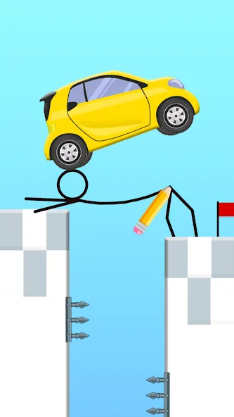 Взломанная Draw 2 Bridge: Draw Save Car на Андроид — Много денег и без рекламы — скриншот 4 Взломанная Draw 2 Bridge: Draw Save Car на Андроид — Много денег и без рекламы — скриншот 4