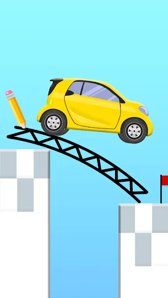 Взломанная Draw 2 Bridge: Draw Save Car на Андроид — Много денег и без рекламы — скриншот 5