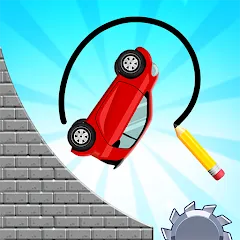 Взломанная Draw 2 Bridge: Draw Save Car на Андроид — Много денег и без рекламы