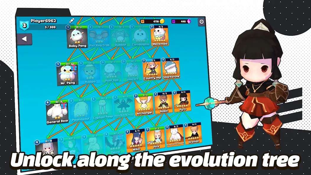Взломанная Magical Monster.io : Evolution на Андроид — Много денег и кристаллов — скриншот 2