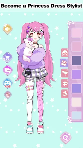 Скачать взлом Vlinder Princess Dress up game на Андроид — Все открыто — скриншот 4