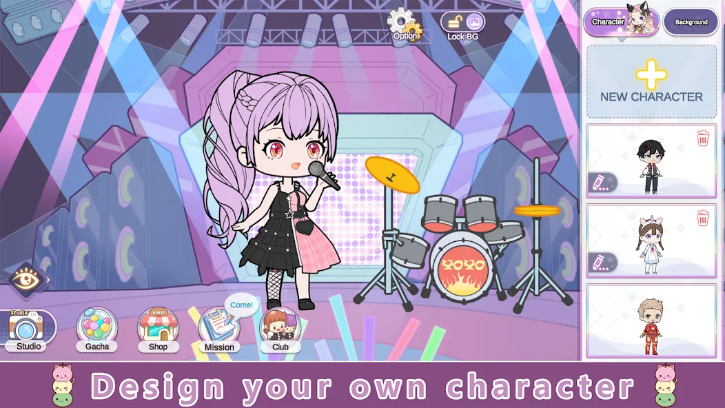 YOYO Doll Anime Dress Up Game (Мод Много денег) — скриншот 1