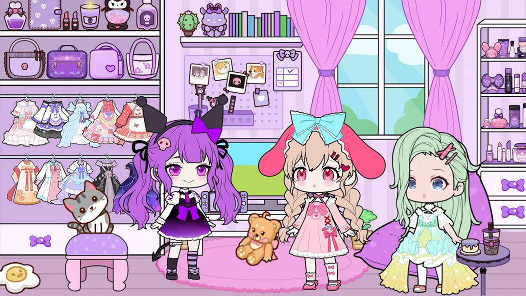 YOYO Doll School life Dress up — Все открыто — скриншот 4
