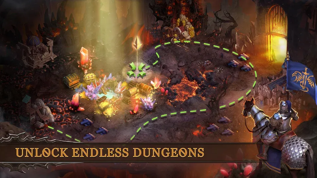 Dungeon & Heroes: 3D RPG Mod APK Много денег и бессмертие — Скачать на Андроид — скриншот 4