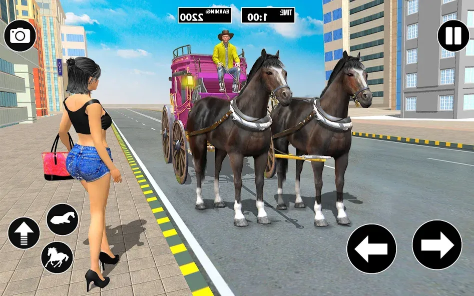 Взлом Horse Cart Taxi Transport Game — Много денег — скриншот 1 Взлом Horse Cart Taxi Transport Game — Много денег — скриншот 1