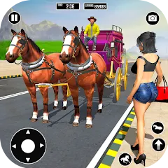 Взлом Horse Cart Taxi Transport Game — Много денег