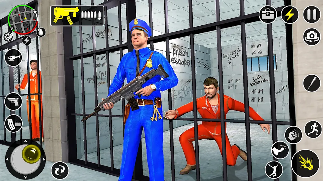 Скачать взломанную Grand Jailbreak Prison Escape — Много денег и бессмертие — скриншот 5