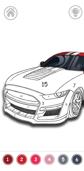 Скачать Cars Color By Number — Все картинки разблокированы и без рекламы — скриншот 1