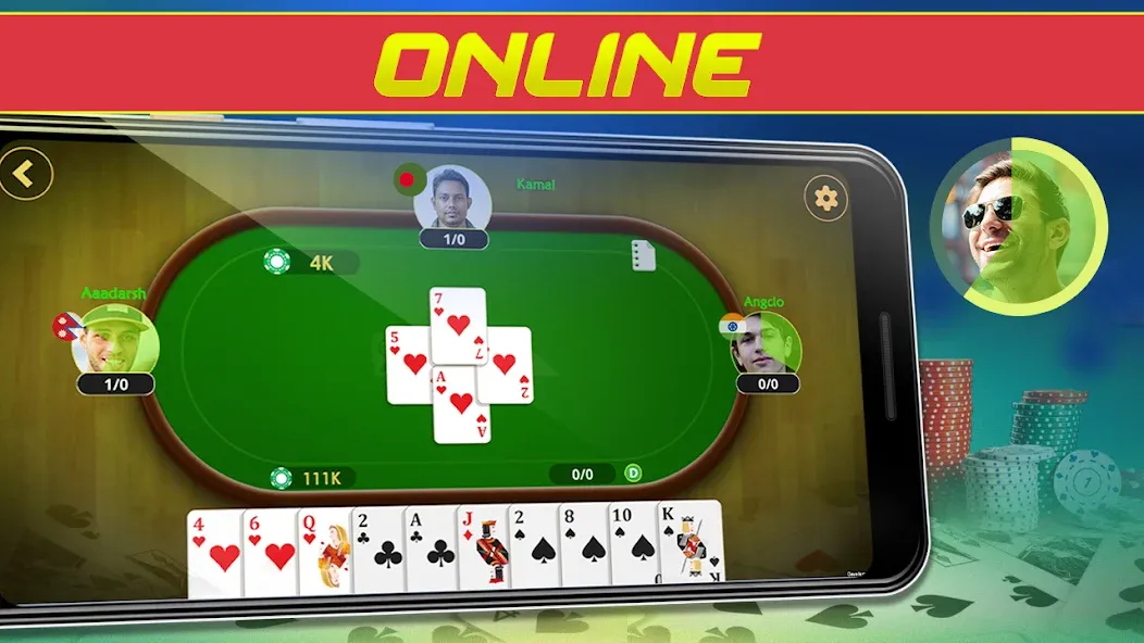 Call Bridge Card Game - Spades MOD APK — Много денег — скриншот 2