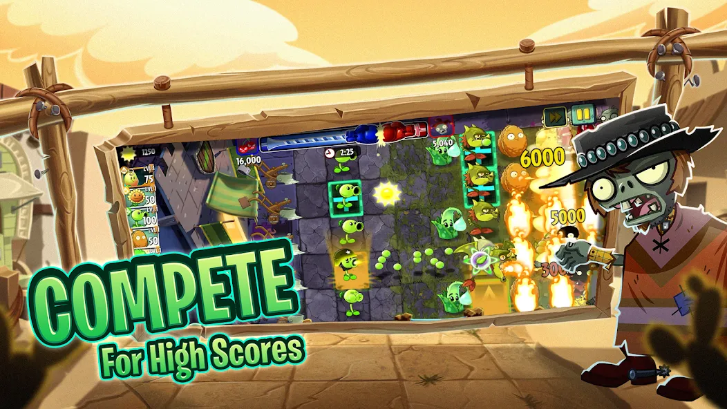 Скачать взлом Plants vs. Zombies™ 2 на Андроид — Много денег и кристаллов — скриншот 5